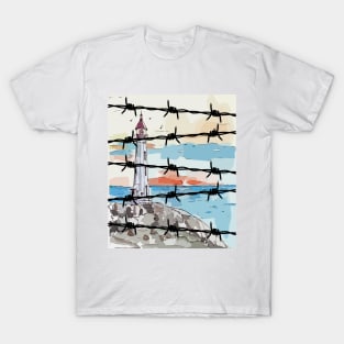 Lighthouse View Obstruct By Barb Design T-Shirt